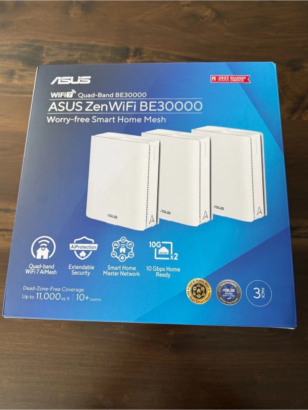 ASUS - ZenWiFi BE30000 WiFi 7 Quad-band Mesh Router (3-Pack) White